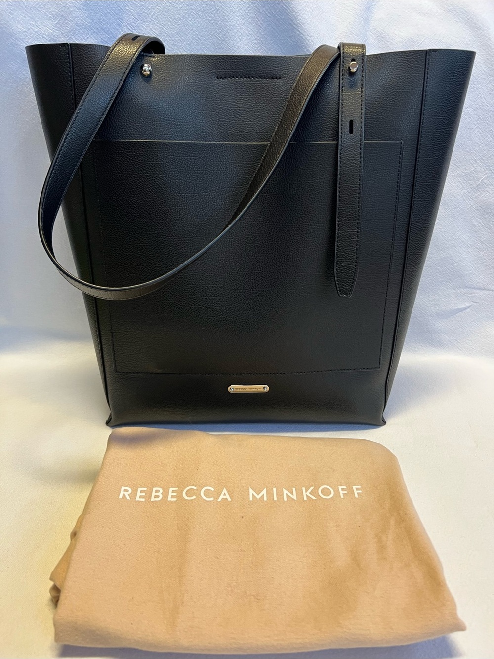 NWOT Rebecca Minkoff Stella Large Black Leather Tote Bag